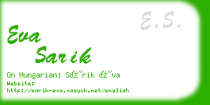 eva sarik business card